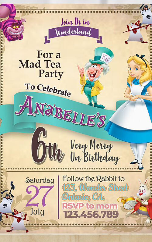 Alice Birthday Invitation