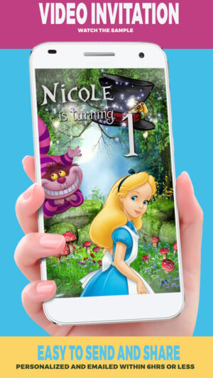 Alice in Wonderland Video invitation