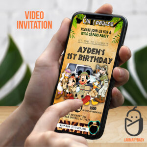 Mickey Safari Party Video Invitation
