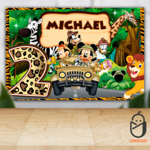 Mickey Mouse Safari Backdrop
