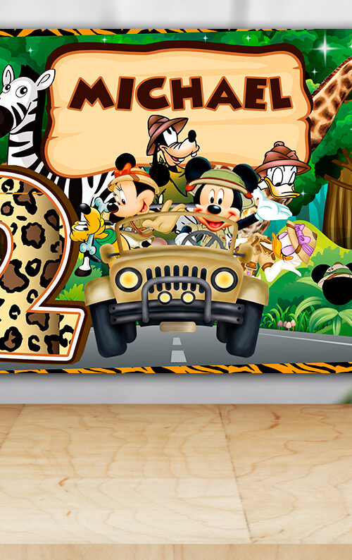 Mickey Mouse Safari Backdrop