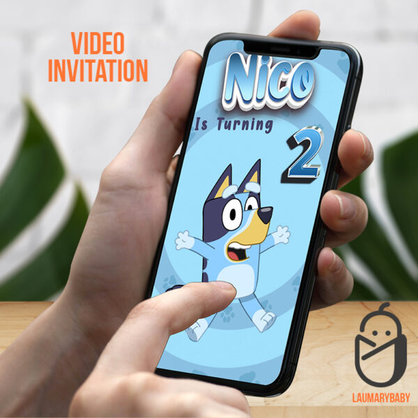 Bluey Video Invitation