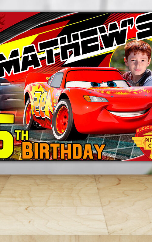 Cars Birthday Backdrop