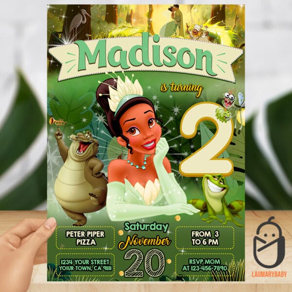 Princess and the Frog Birthday Invitation
