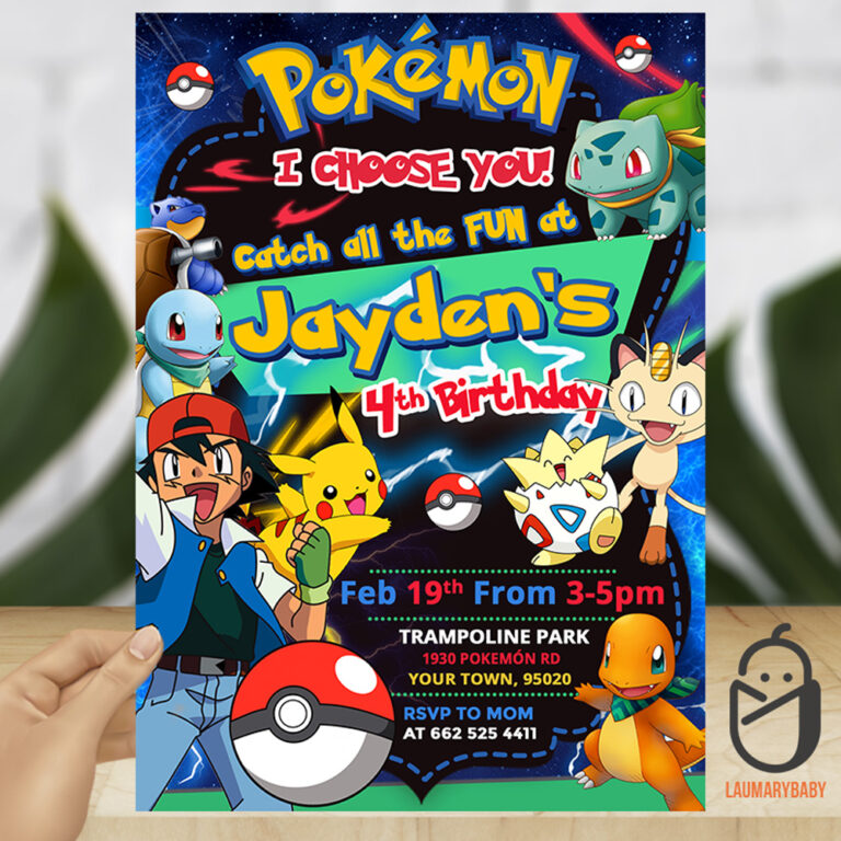 Pokémon Birthday Invitation - Laumarybaby