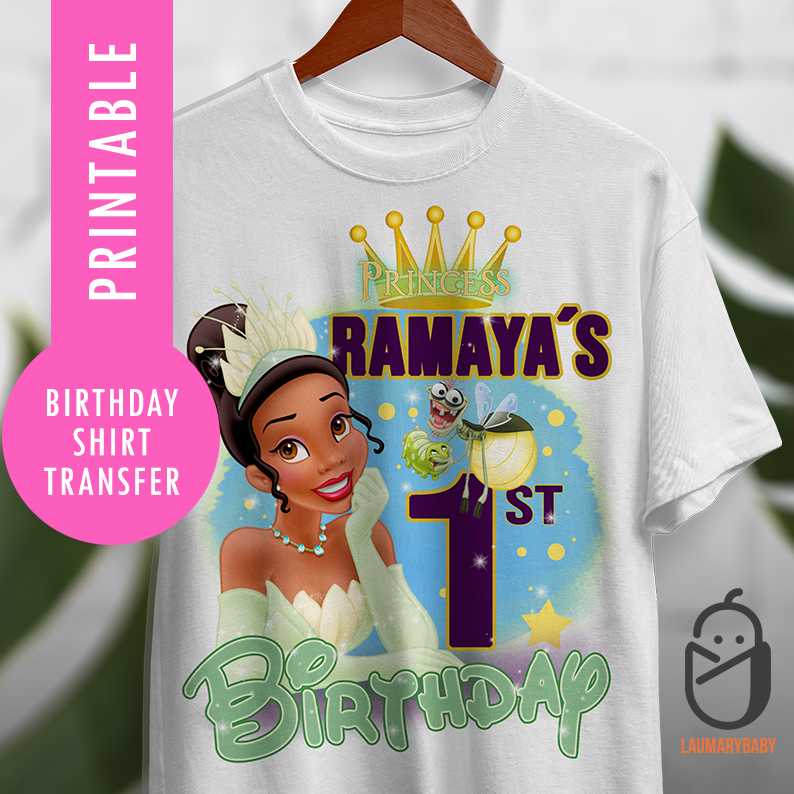 Princess and the Frog Birthday Shirt Transfer