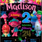 TROLLS BIRTHDAY INVITATION TEMPLATE