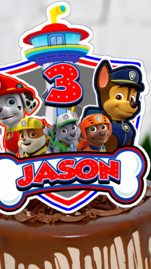 Paw Patrol Birthday Cake Topper