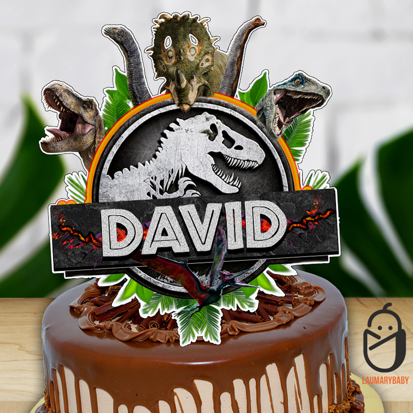 Jurassic birthday cake topper