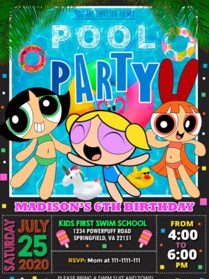 Pool party Invitations