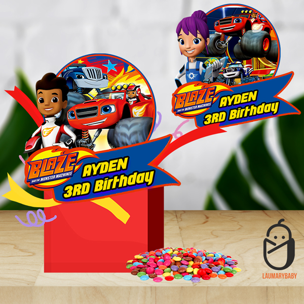 Blaze and the Monster Machines Birthday Centerpieces