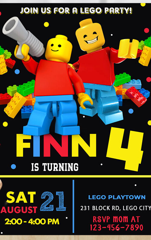 Lego Birthday Invitation