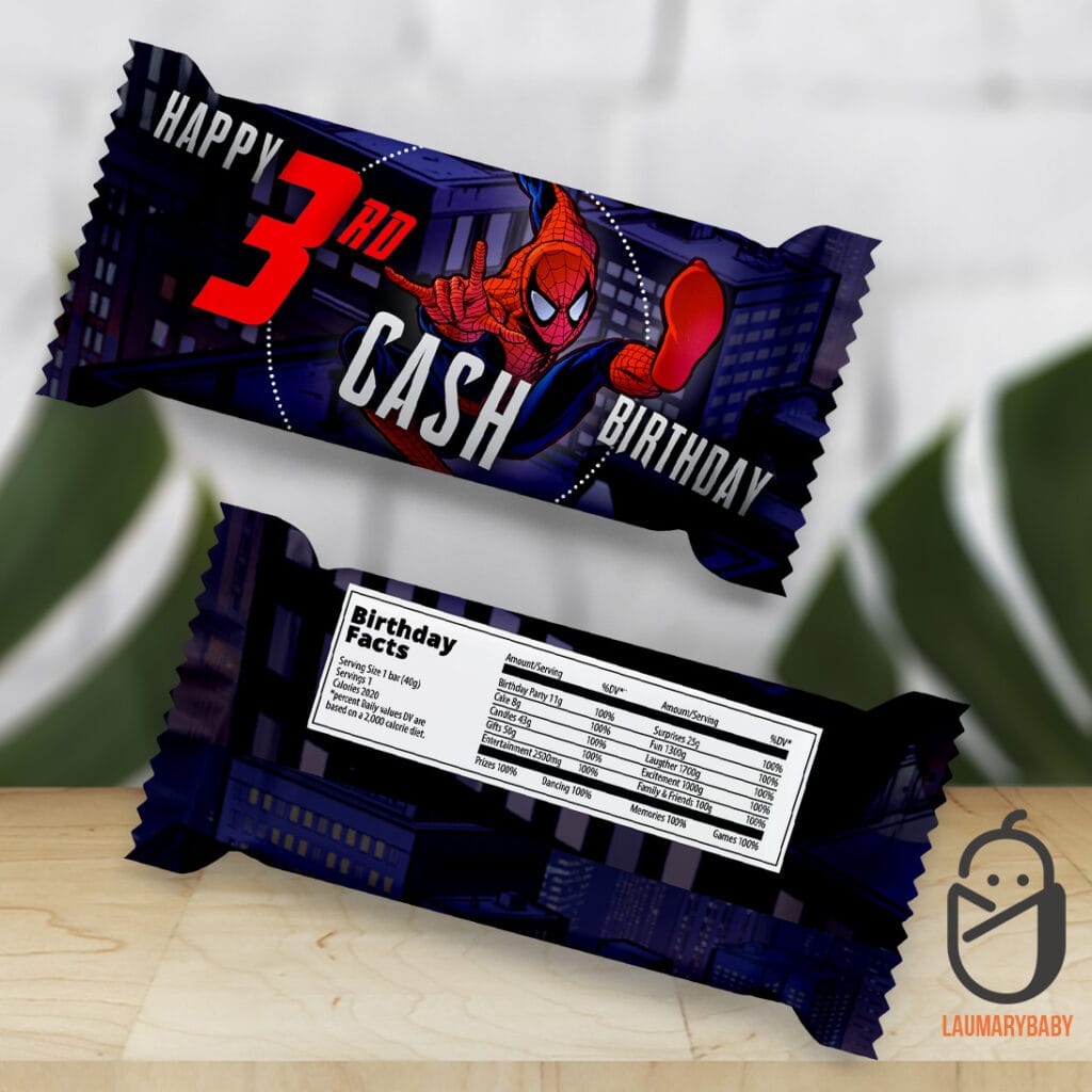 Spiderman rice krispie treats wrapper