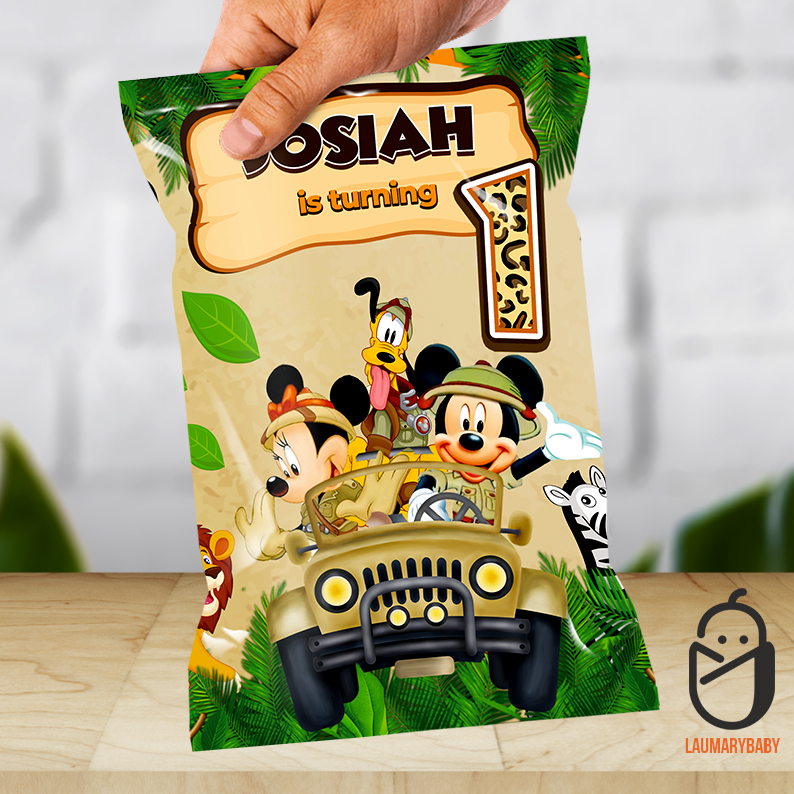 Mickey Mouse Safari Birthday Chips Bag