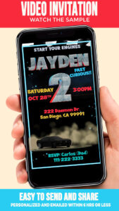 2 FAST 2 CURIOUS BIRTHDAY VIDEO INVITATION