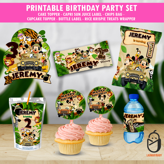 Mickey Mouse Safari Birthday Party Set