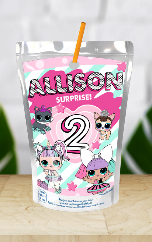 LOL Surprise Capri Sun Juice Label
