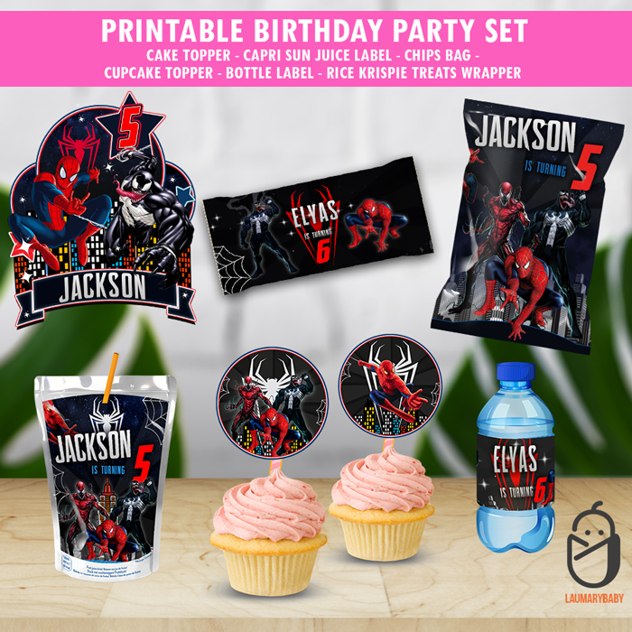 Spiderman and Venom Birthday Party Set