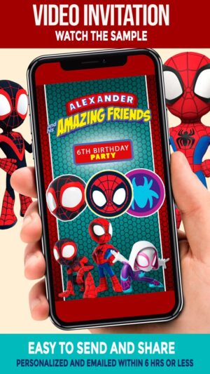 Spidey and his amazing friends birthday video invitation