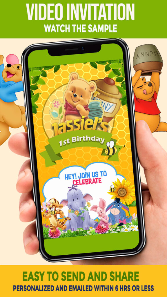 WINNIE THE POOH BIRTHDAY VIDEO INVITATION