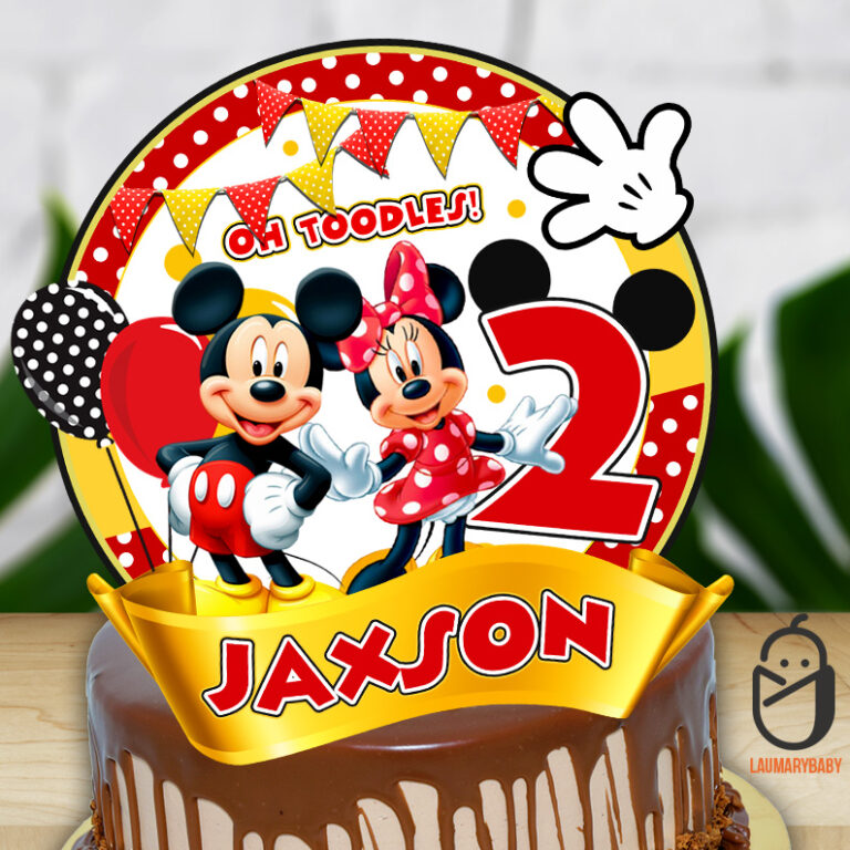 Mickey & Minnie Birthday Cake Topper Laumarybaby