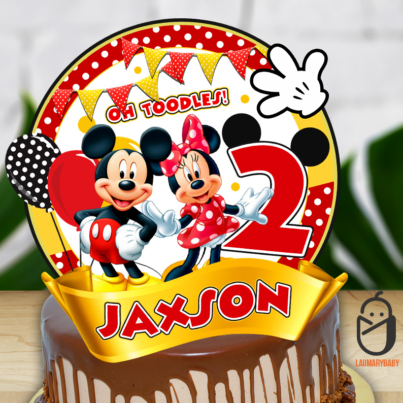 Mickey & Minnie Birthday Cake Topper
