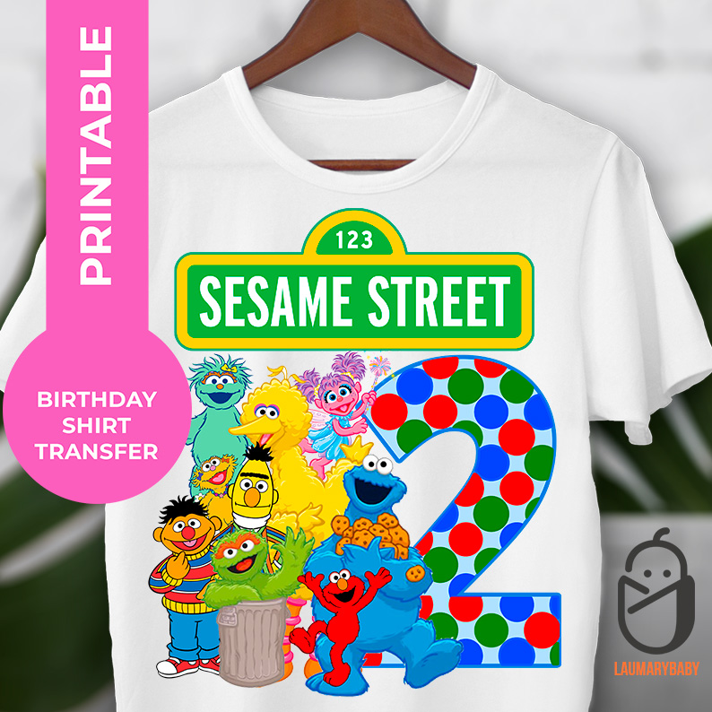 Sesame Street Birthday Shirt Transfer