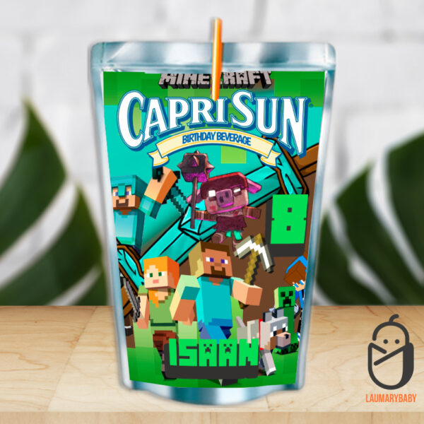 Minecraft Capri Sun Juice Label
