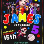 DIGITAL CIRCUS BIRTHDAY INVITATION TEMPLATE