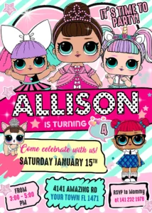 Lol Surprise Birthday Invitation