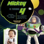Buzz Lightyear Birthday Invitation Template