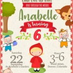 Little Red Riding Hood Birthday Invitation Template