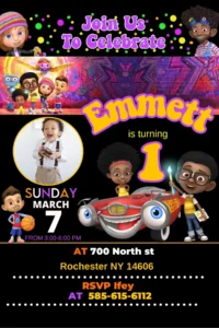 Motown Magic Birthday Invitation Template