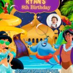 Aladdin Pool Party Birthday Invitation Template