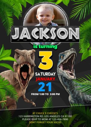 JURASSIC PARK BIRTHDAY INVITATION