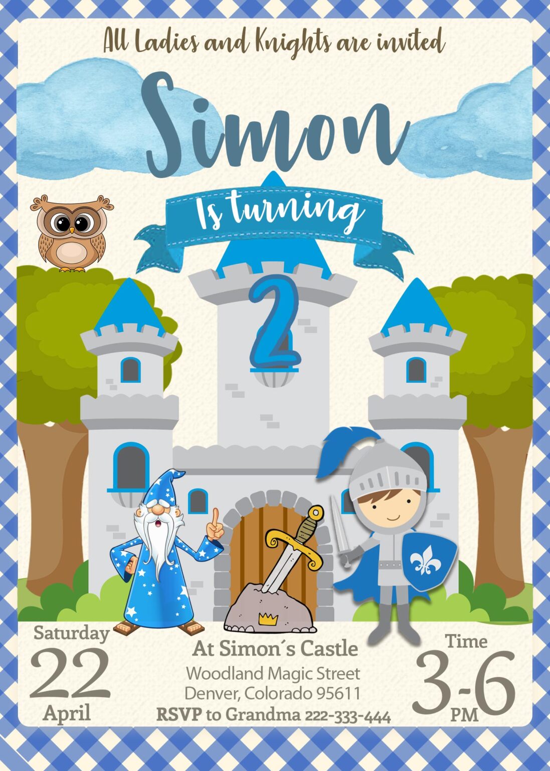 King Arthur Birthday Invitation