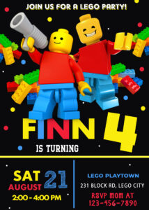 Lego Birthday Invitation