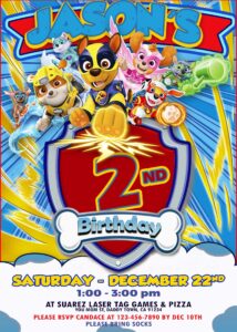 Paw Patrol Birthday Invitation