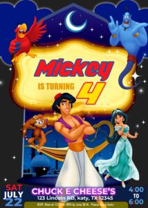 Aladdin Birthday Invitation