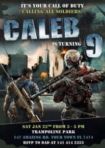 Call of Duty Birthday Invitation