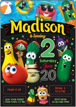 VeggieTales Birthday Invitation