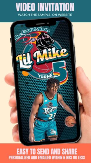 DETROIT PISTONS BIRTHDAY VIDEO INVITATION