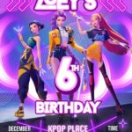 Editable Kpop Demon Hunters Birthday Invitation