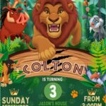 Awesome The Lion King Birthday Invitation Template