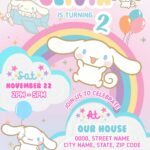 Awesome Cinnamoroll Birthday Invitation Template
